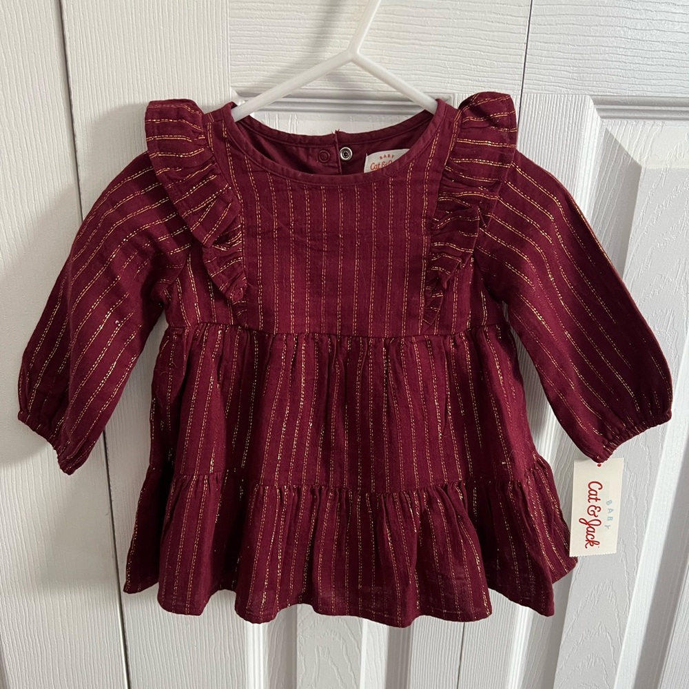 Cat and jack baby dress. Perfect for holiday season or festive dress up date.